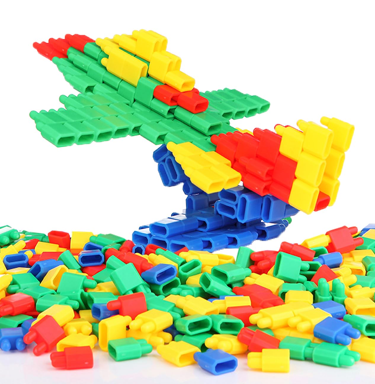 VGRASSP 180 Pcs DIY Building Blocks Toy for Kids | Endless Imagination and Creative Fun Learning | Colorful Connector Blocks for Creative Play | Gift for Boys & Girls - Color As Per Stock (B0CQRNC617) Amazon Price History, Amazon Price Tracker