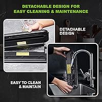 Vista 8 de Máquina selladora al vacío de alimentos – Sellador al vacío compacto multifuncional de 95 kPa con función de vacío externo, modos seco/húmedo con 10