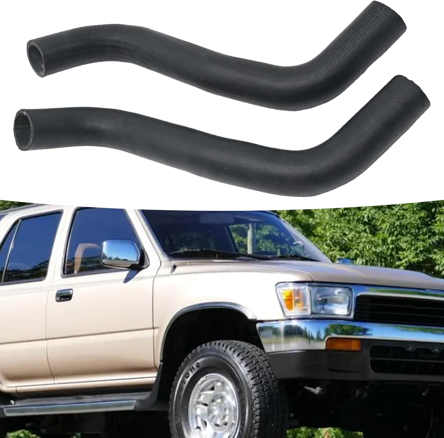 Hoypeyfiy Upper and Lower Radiator Hoses Set Replacement for 1996-2002 Toyota 4Runner, 1995-2004 Toyota Tacoma, Replaces 16571-62070 16572-62090