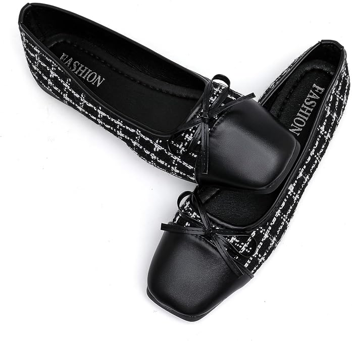 MEMON Women's Flats/Women Fashion Bowknot Flats/Ballet Flats for Women/Comfort Light Weight Slip-On Dress Shoes