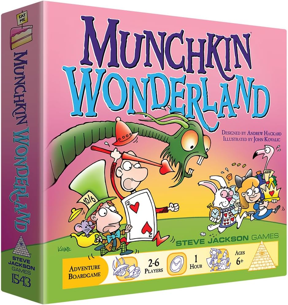 Munchkin Wonderland Board Game | Family Board and Card Game | for Adults and Kids | Fantasy Adventure | Ages 6+ | for 2-6 Players | Average Play Time 60 Minutes | from Steve Jackson Games