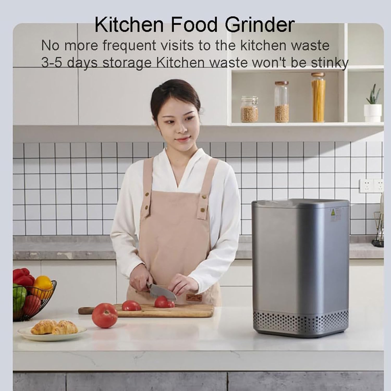 Electric Compost Bin Kitchen,2.5L Auto Food Cycler,Turn Food Waste to Compost, Noise Reduction Design, with Activated Carbon Filter