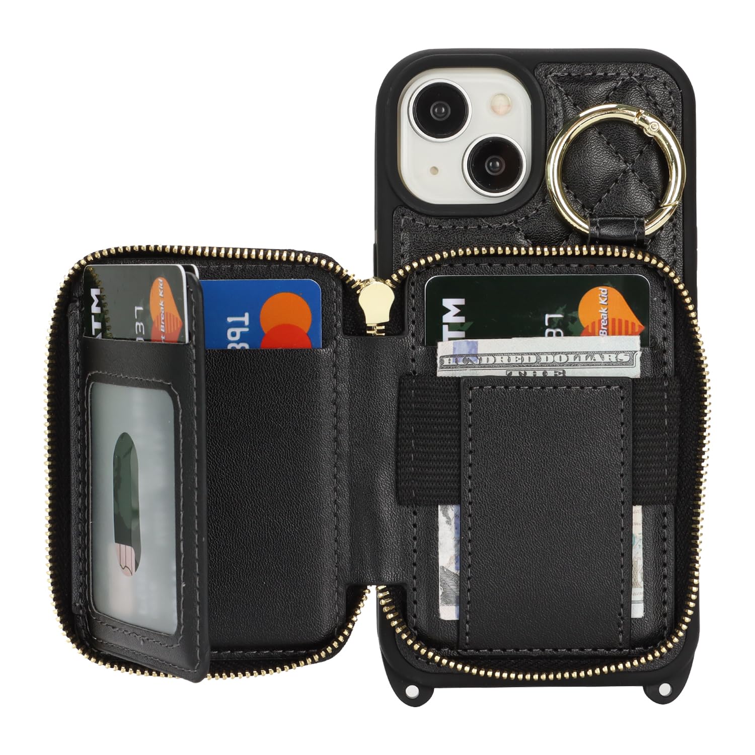 Amazon.com: Hamany Crossbody Wallet Case for iPhone 13, PU Leather