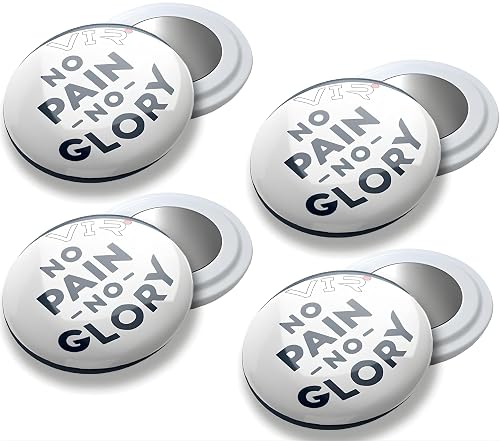 4 Race Bib Magnets for Runners, Race Bib Clips, No Pins, No Pain No Glory