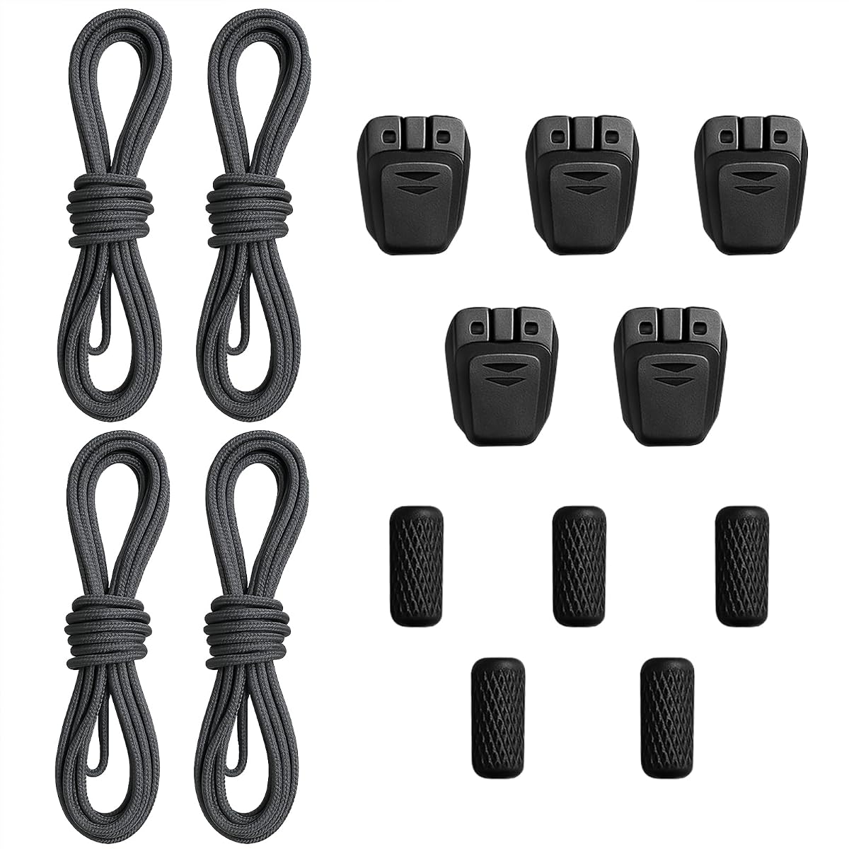 2pairsShoelace Kit for Salomon, No Tie Round Shoe laces Strings for Salomon Speedcross Ski Shoes，boot laces