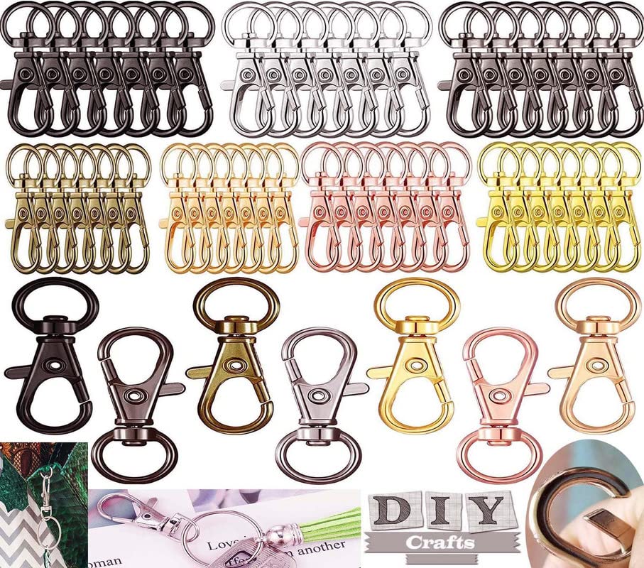 DIY Crafts 5 Sets, Baby Pink, Swivel Clasps Lanyard Snap Hooks Keychain Clip Hook Metal Lobster Claw Clasps Swivel Lanyards Snap Hooks Strap Lanyard Clips for Keychain Pu (5 Sets, Baby Pink) Deal