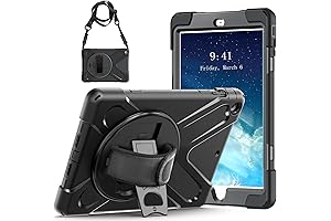 iPad Air Case 1st Generation | Heavy Duty Protective Cover with Stand, Handle and Strap