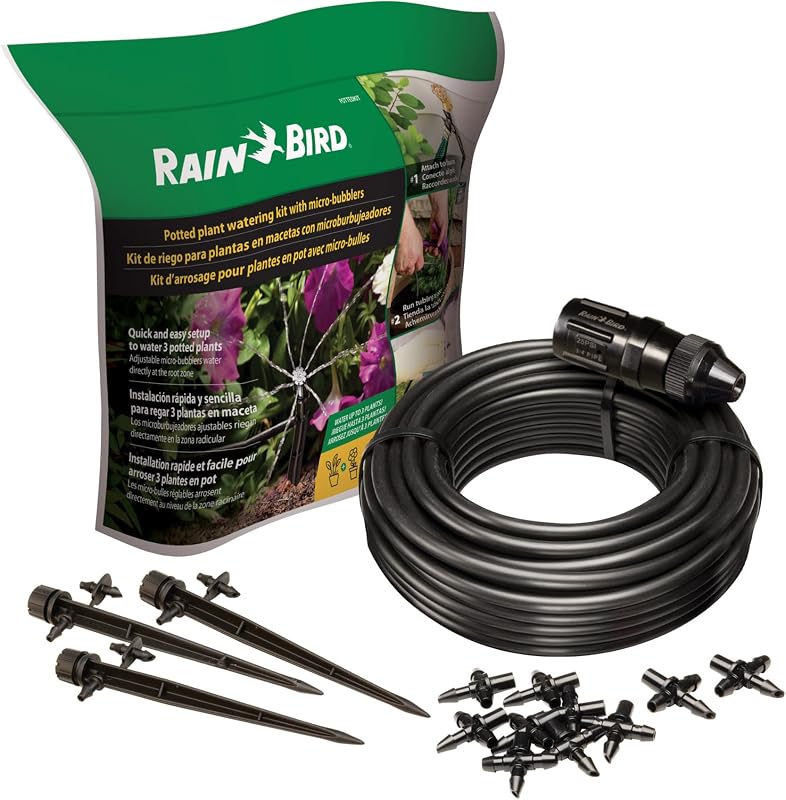 POTTEDKIT Drip Irrigation Kit, Full Circle, 1/4"