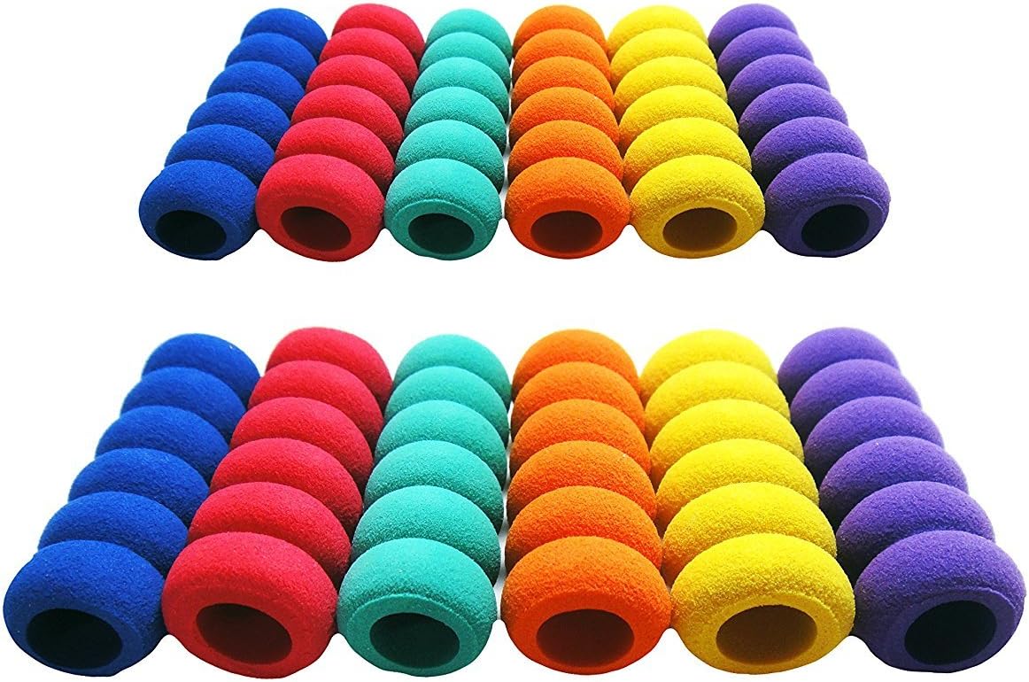 Aptitude® Ribbed foam Pencil Grip | Pen Gripper | 8 Grips | Smooth & painless writing for school kids, professionals, and amateur