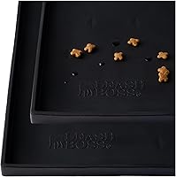 Vista 14 de Leash Boss Tapete de comida para perros – Tapete de silicona impermeable para alimentación de mascotas con bordes elevados para perros y gatos