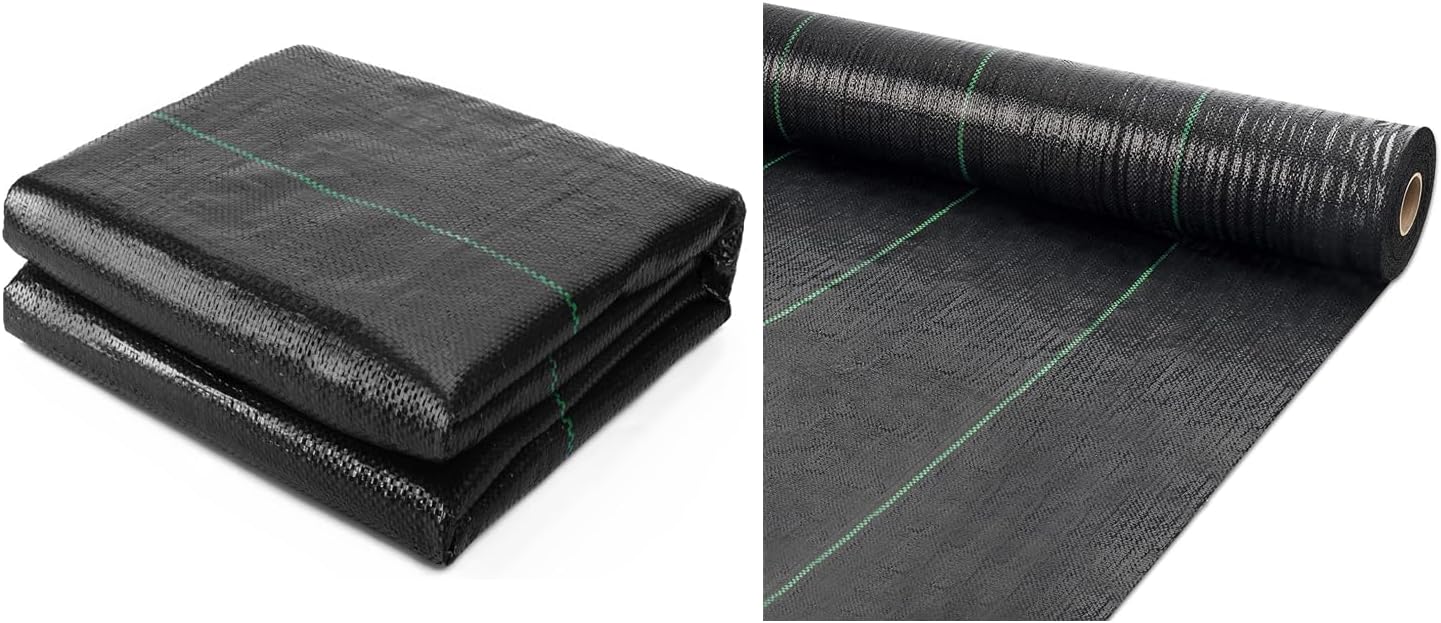 Bundle of 4ft x 50ft and 4ft x 300ft Weed Barrier Fabric for Gardening