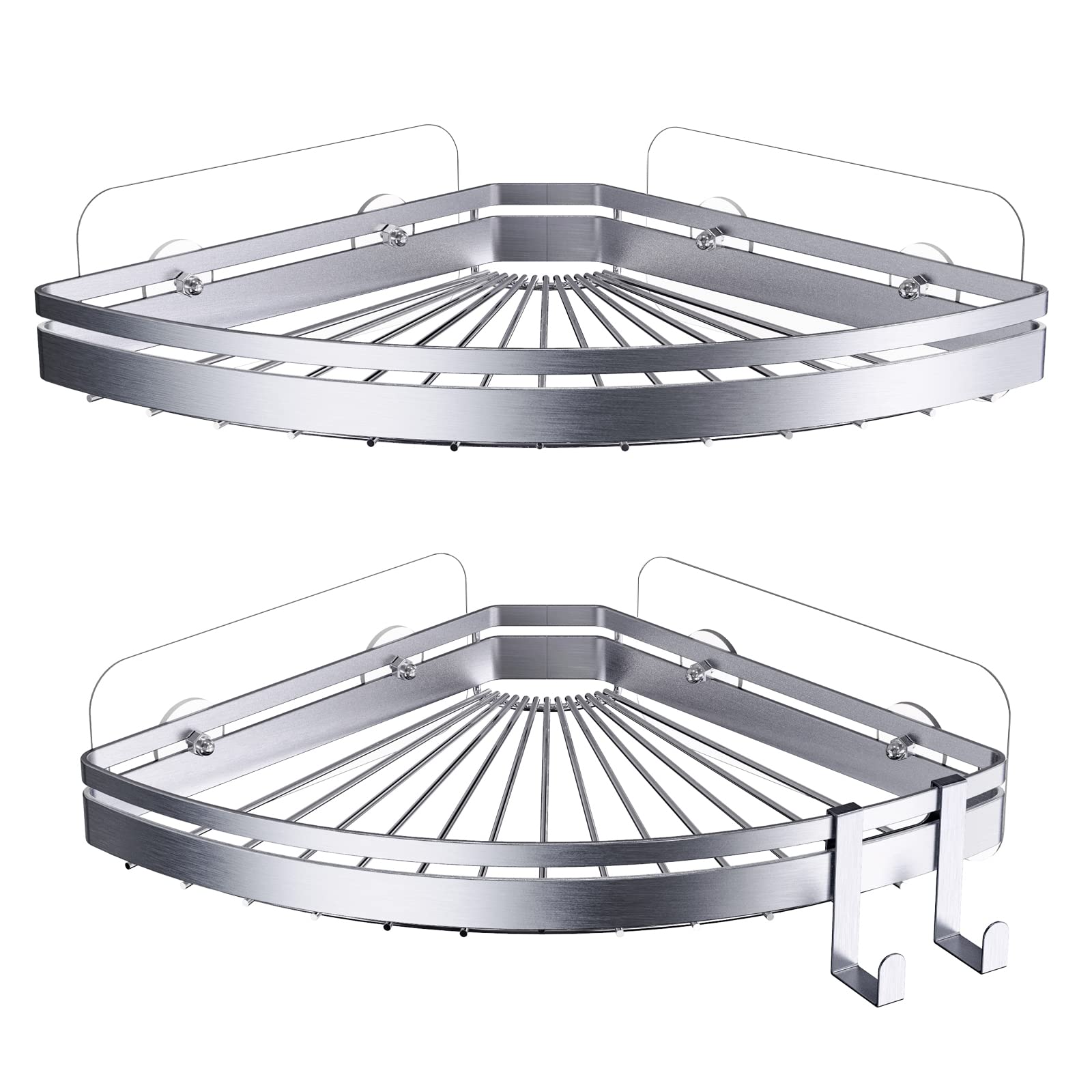 Buy BRIOFOX Shower Caddy Basket Shelf with Hooks, SUS304 Stainless