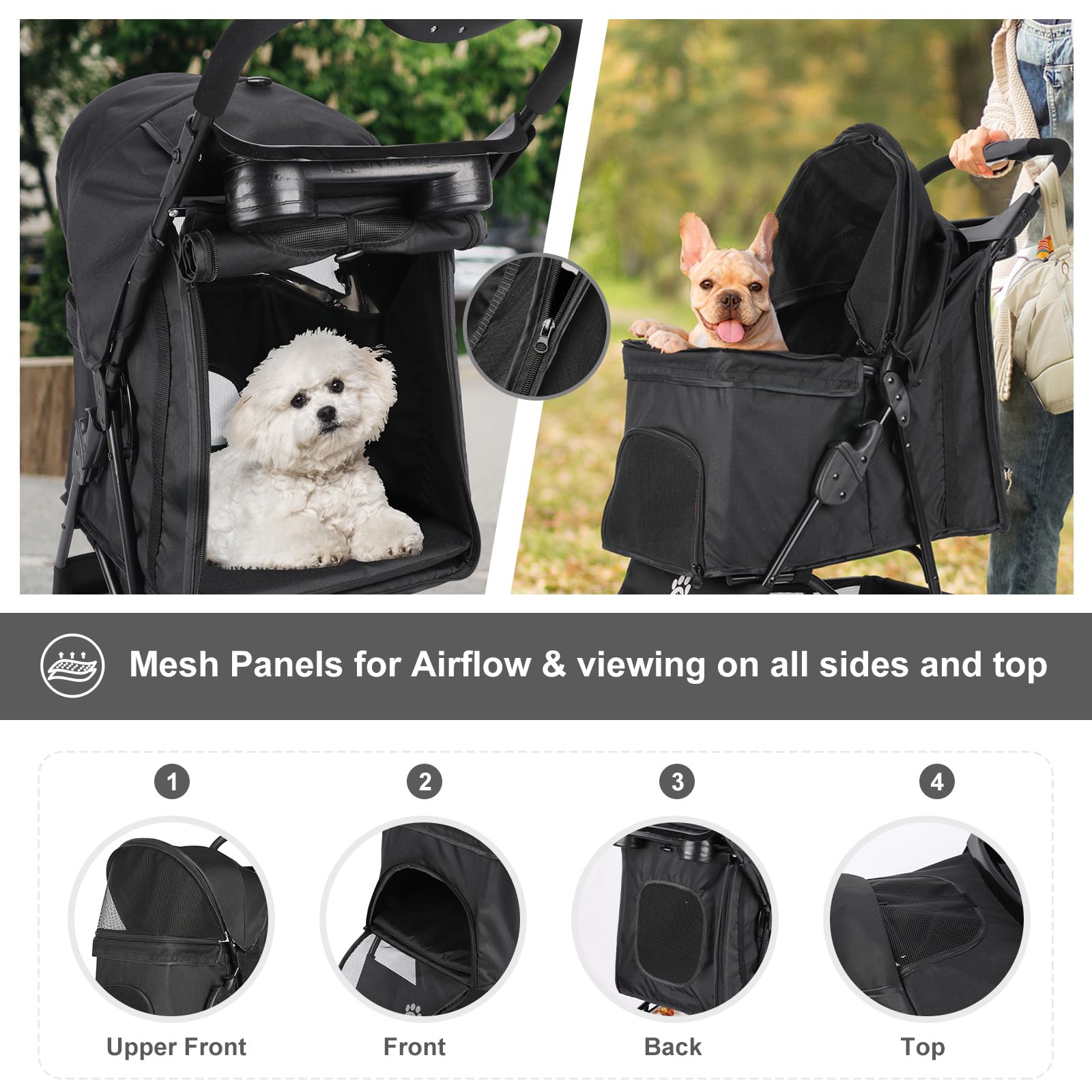 Amazon.co.jp: Wedyvko 犬用ベビーカー ペットベビーカー 小型犬用 猫