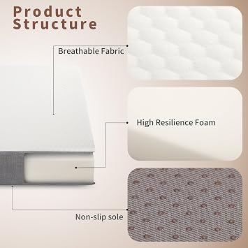 Gwydre 190x90x10cm Single Folding Mattress
