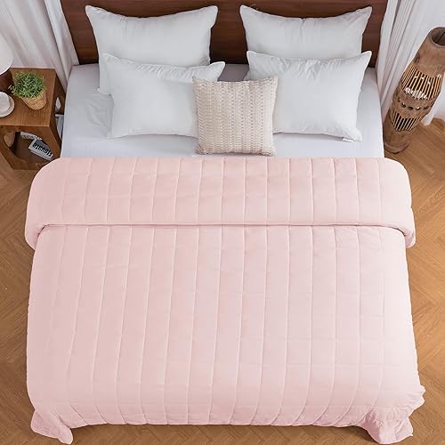 Vista 155 de yescool - Manta con peso, 10 libras, fresca, transpirable, con cuentas de cristal prémium, lavable a máquina, para dormir, 90-110 libras, 41 x 60