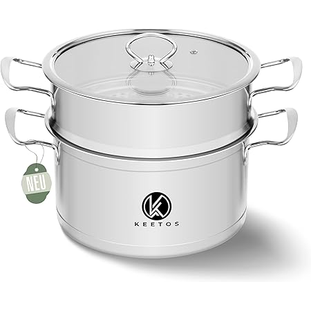 3-fach Dampfgarer Aus Edelstahl - Gesund Kochen War Noch Nie So Einfach!