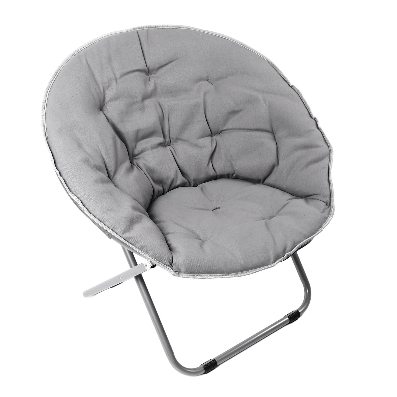 Krzesło Składane, Płócienne Krzesło Wypoczynkowe, Miękkie Księżycowe z metalową ramą, Ergonomiczne Oparcie, Idealne do Salonu, Sypialni, Pokoju Wieloosobowego, Balkonu, Plaży, do Użytku