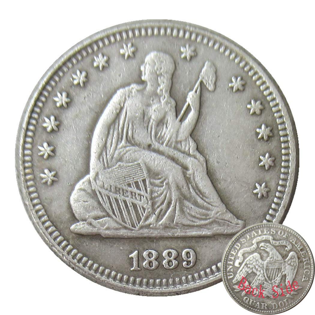 Jearls U.S. 1889 Morgan Dollar Replica Hobo Nickel Coin - Antique Quarter-Dollar US Old Coin -Hand Carved Commemorative Coin Gifts for Boys/Girls/Adults Great Gifts