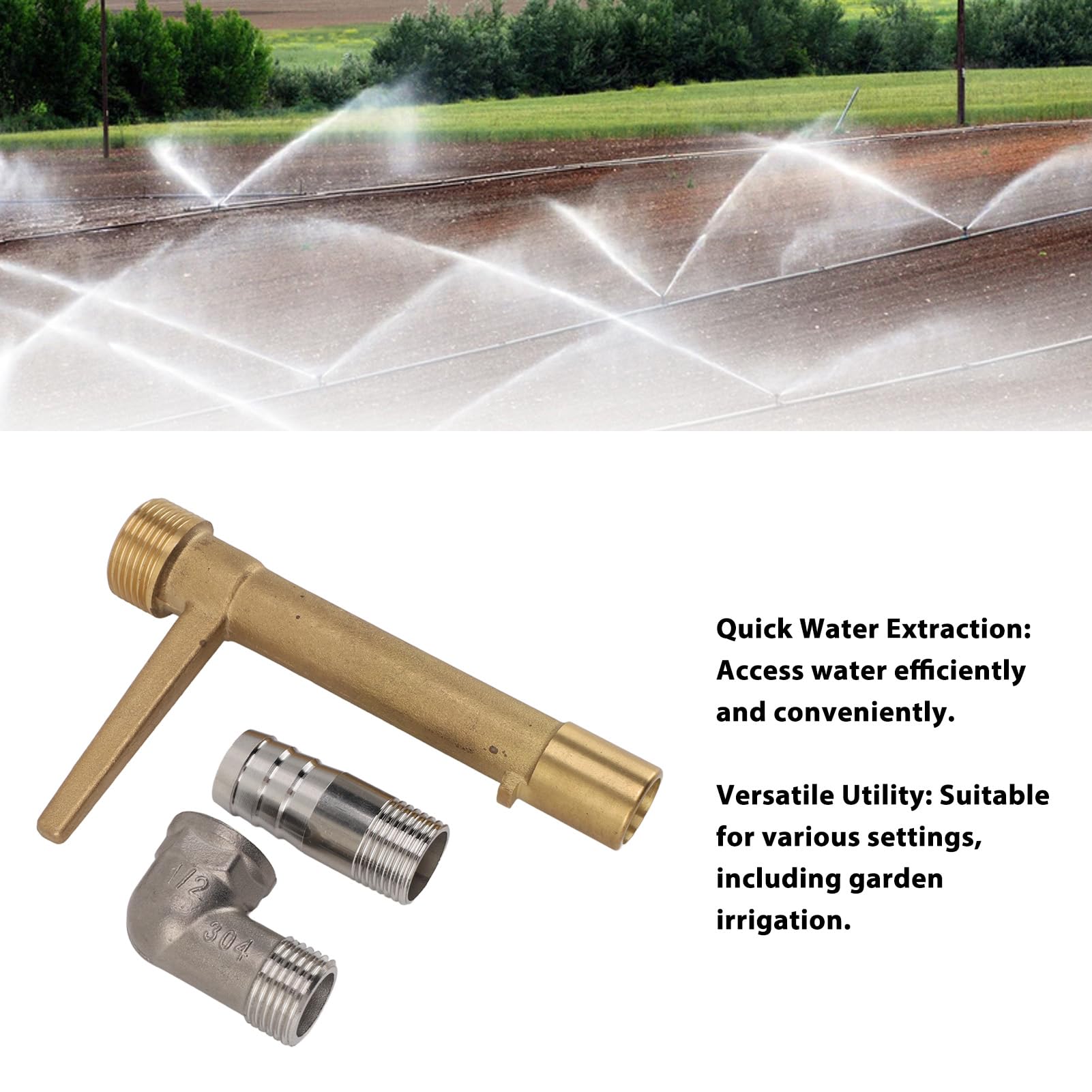 KEENSO Clé De Vanne D'admission D'eau Rapide En Laiton Pour L'irrigation Souterraine
