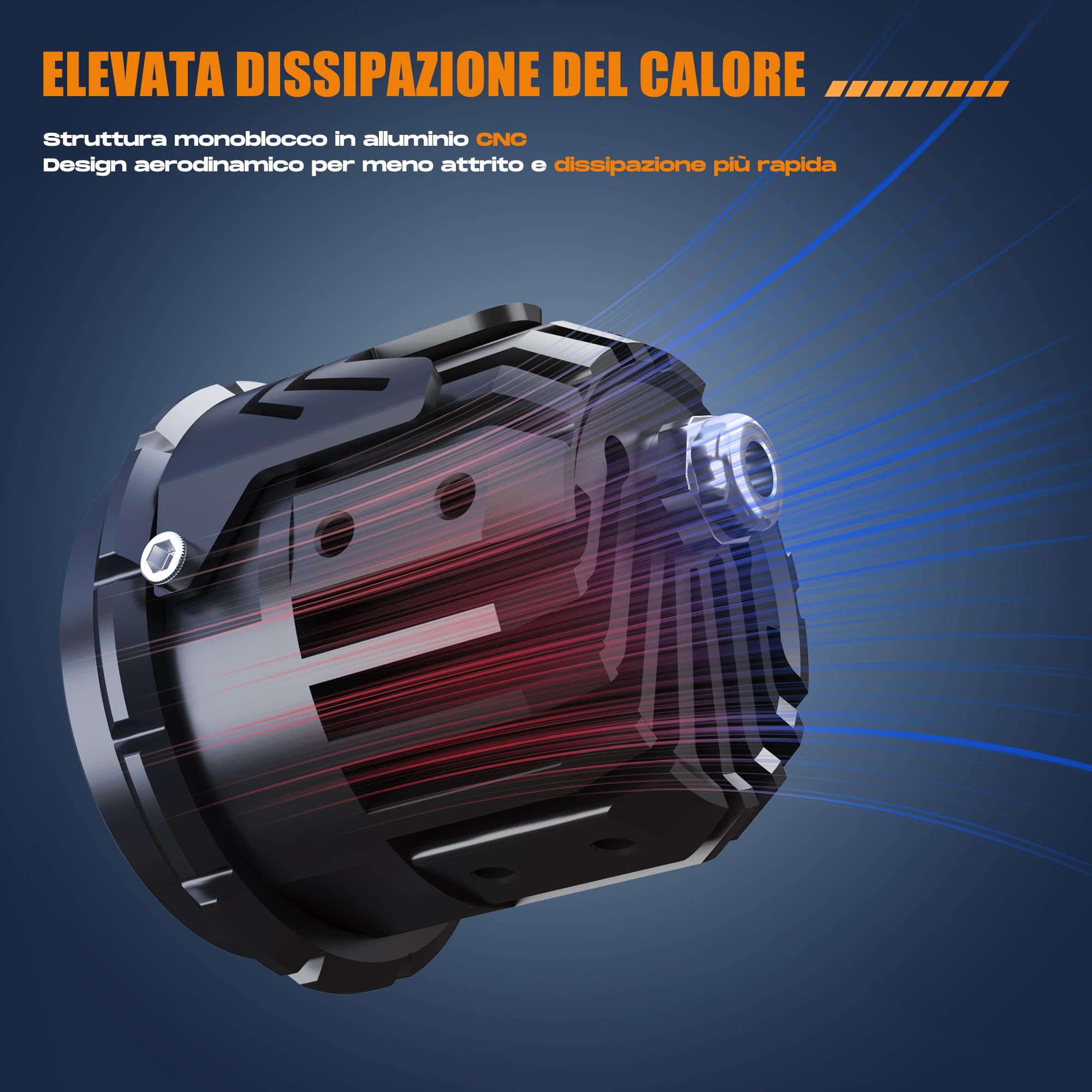 Future Eyes Fari Fendinebbia LED per Moto, Faro Ausiliario da 60W con Rotazione a 360°, Abbagliante/Anabbagliante, Luci di Guida Impermeabili per Guida Notturna, ATV, UTV e Fari per Motociclette