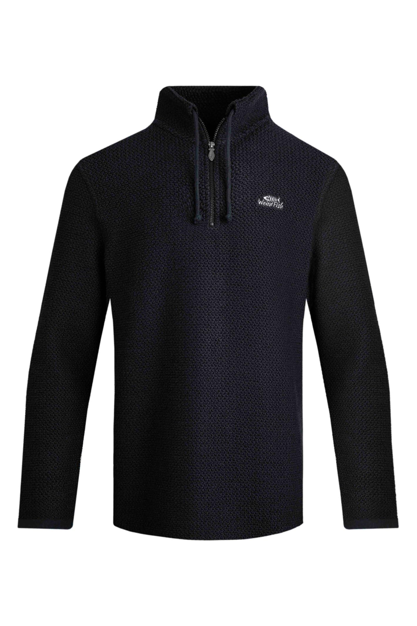 Weird Fish Cruiser 1/4 Zip Eco Macaroni Sweatshirt Black Size XL