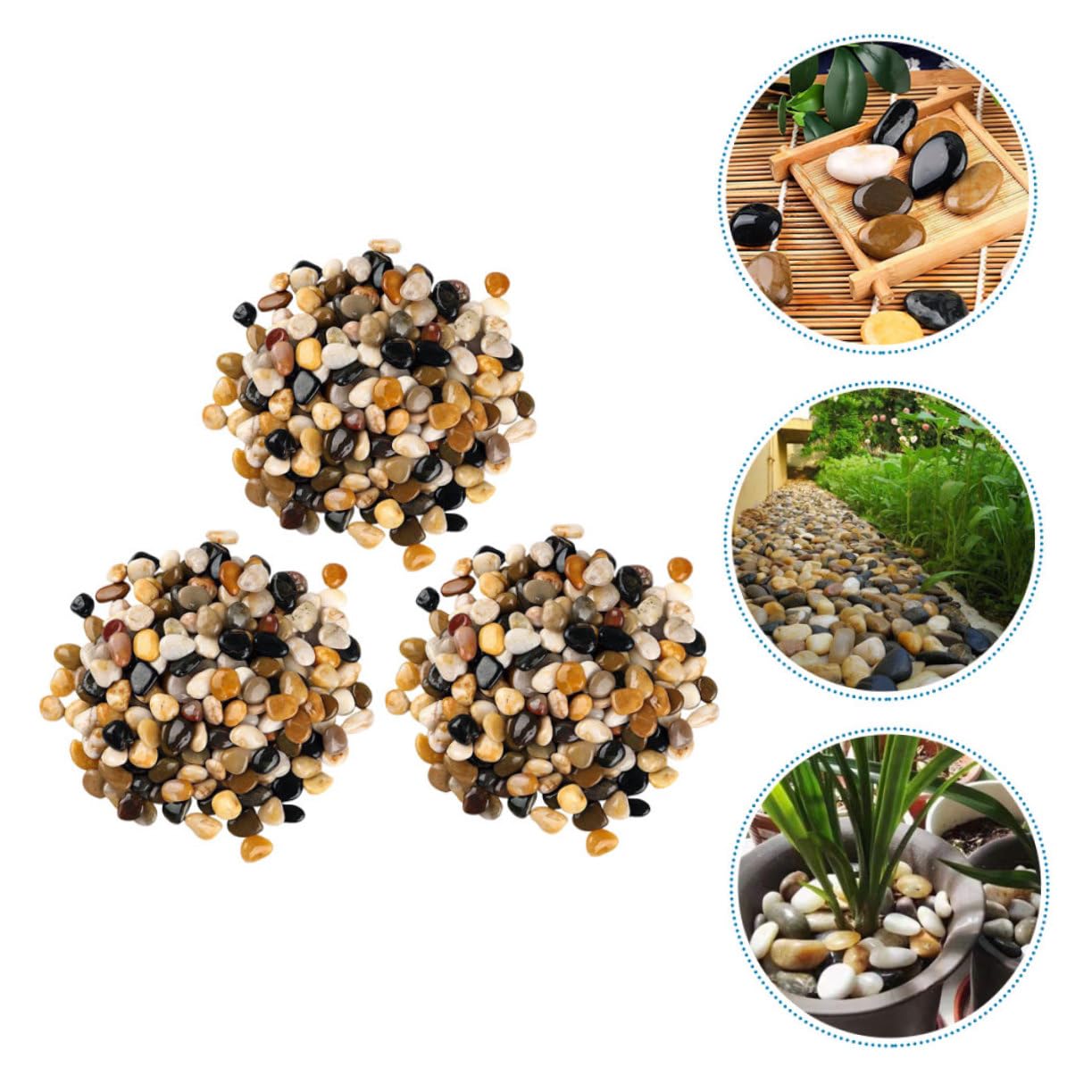 Natural River Pebbles for Fish Tanks Aquariums Each Decorative Stones for Landscaping Vase Filler and Craft Projects