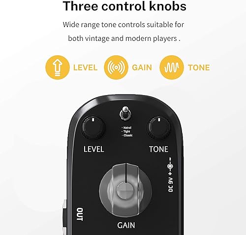 Vista 39 de AZOR Pedal ecualizador de ecualizador de 5 bandas para bajo eléctrico, aleación de aluminio True Bypass Eq bajo