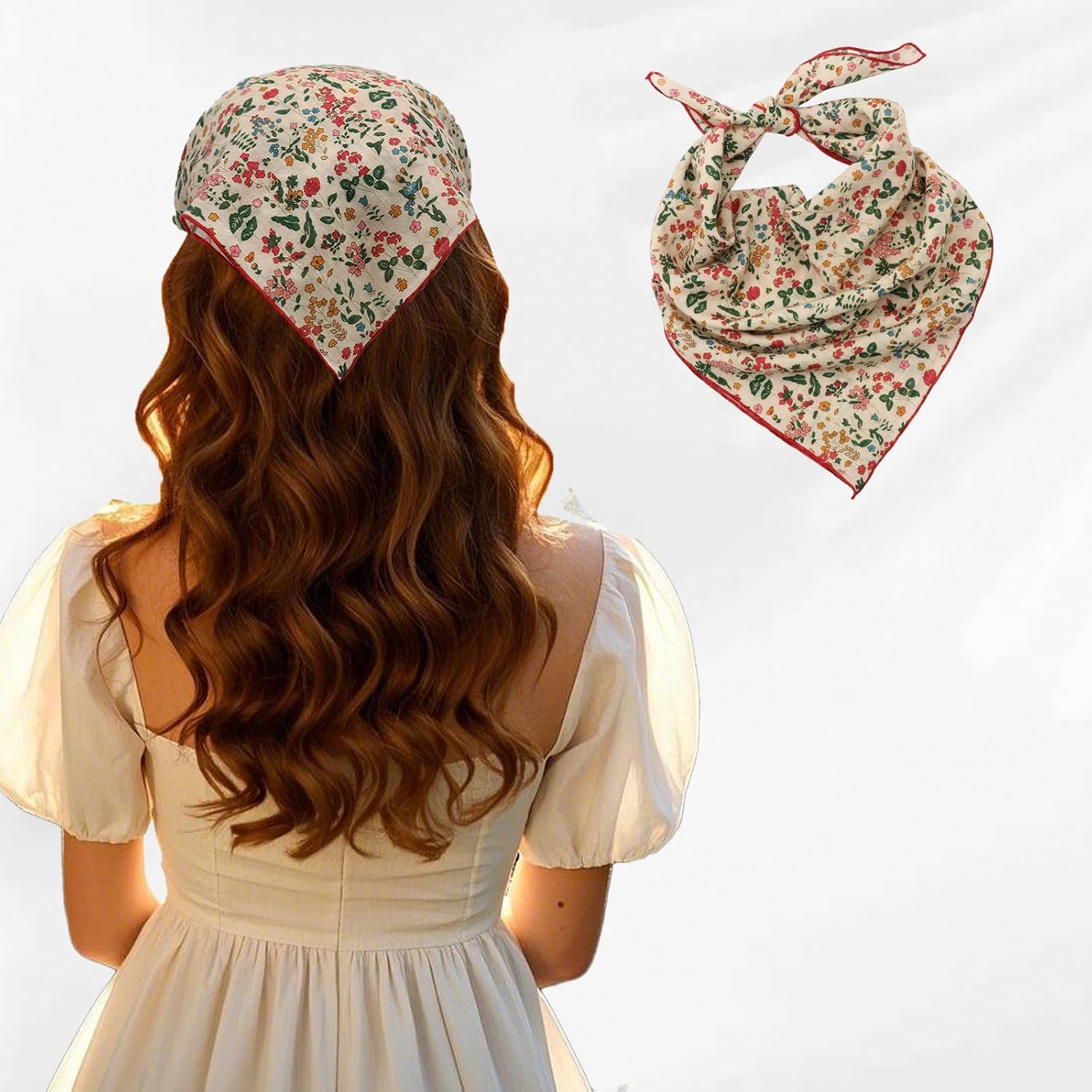 Cotton Hair Bandana for Women Men, Flower Head Scarf for Women's Hair, Headscarf for Party Exercising School Sport