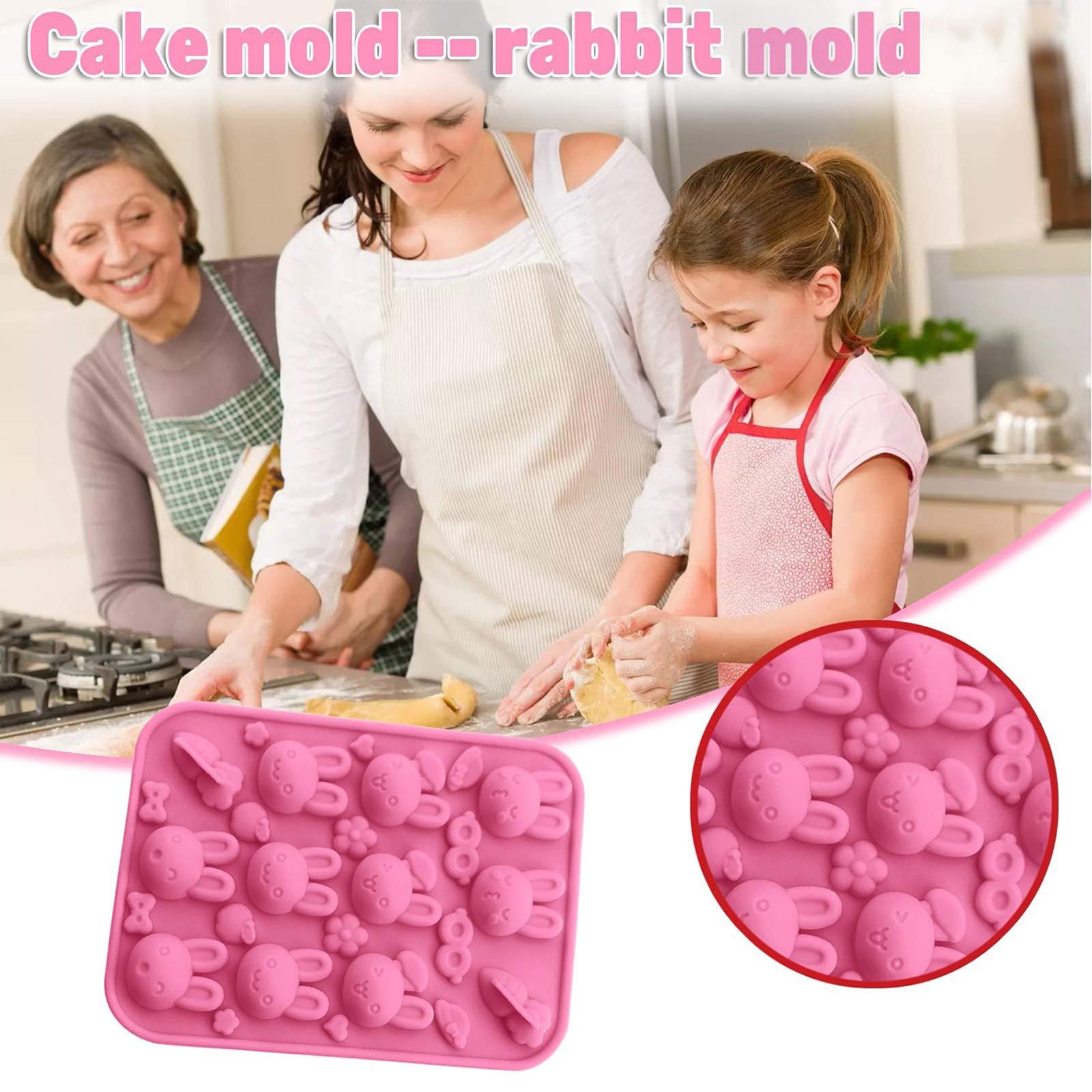 Paquete De 2 Moldes De Silicona Para Huevos De Conejo De Pas | Meses