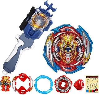 B-173 Infinite Achilles 1-Piece Sparking Launcher, Bey Battle Burst Battling Tops with Launchers Set, Burst quadrive Gyros for Boys Kids Birthday Party Idea Gift