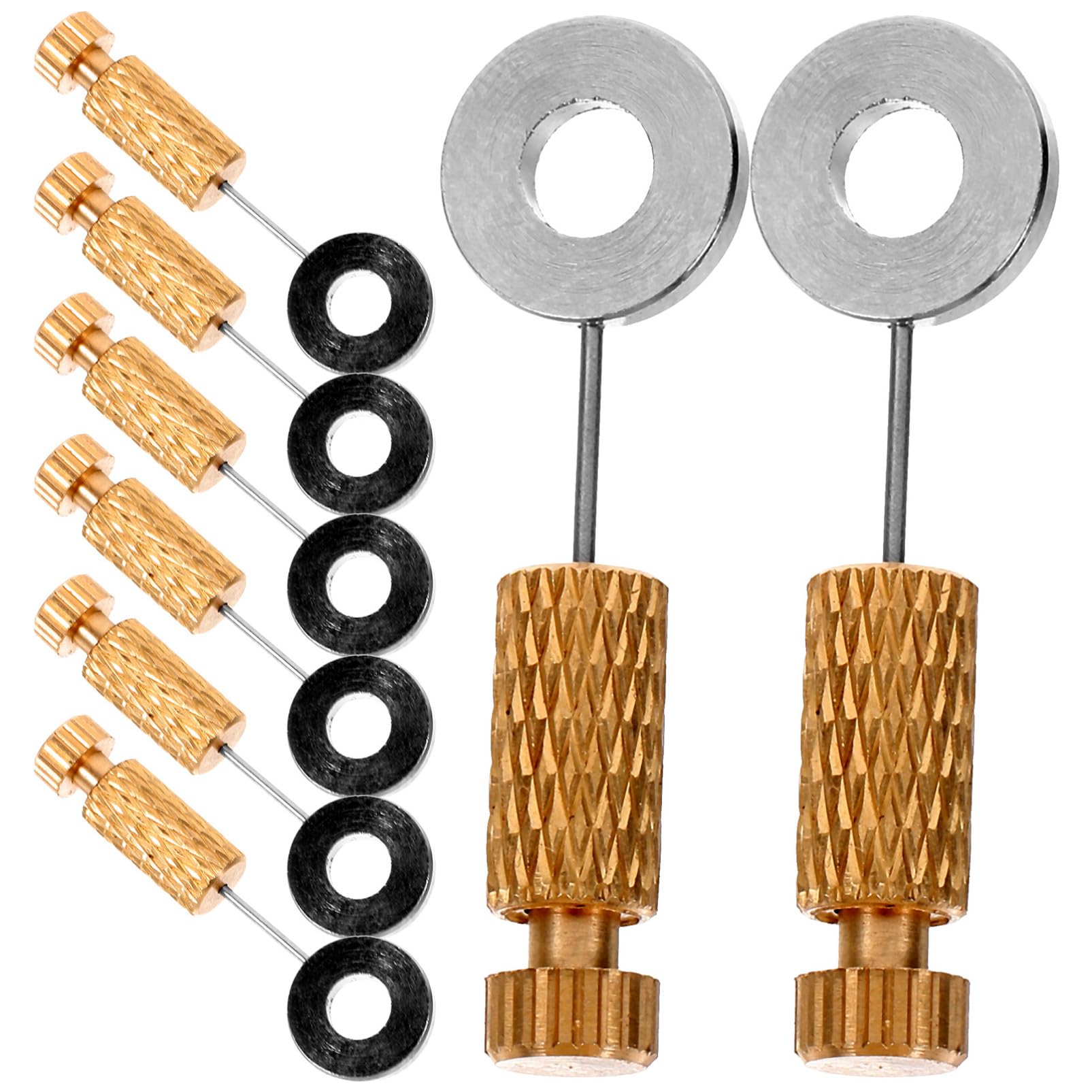 SHINEOFI 32 Teiliges Leder-nähnadeln aus Messing und Edelstahl Präzise Positioniernadeln für Quilten und Handnähen Langlebige Fixiernadeln für DIY Lederarbeiten Verschiedene