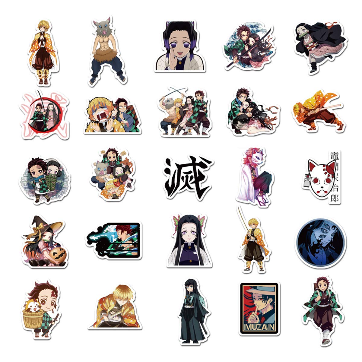 Anime Cartoon Stickers DemonSlayer Stickers Waterproof Vinyl Stickers