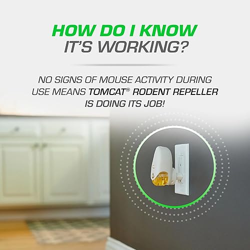 Miniatura 6 de Tomcat Repelente de Roedores con Aceite Esencial Enchufable con Aceite de Citronela, Canela y Menta, 1 Calentador y 1 Recarga Blanca