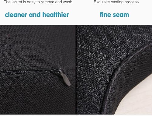 Miniatura 7 de Cojín de asiento de coche para conductor, almohada de espuma viscoelástica transpirable, soporte lumbar, almohadilla de asiento de cuña para