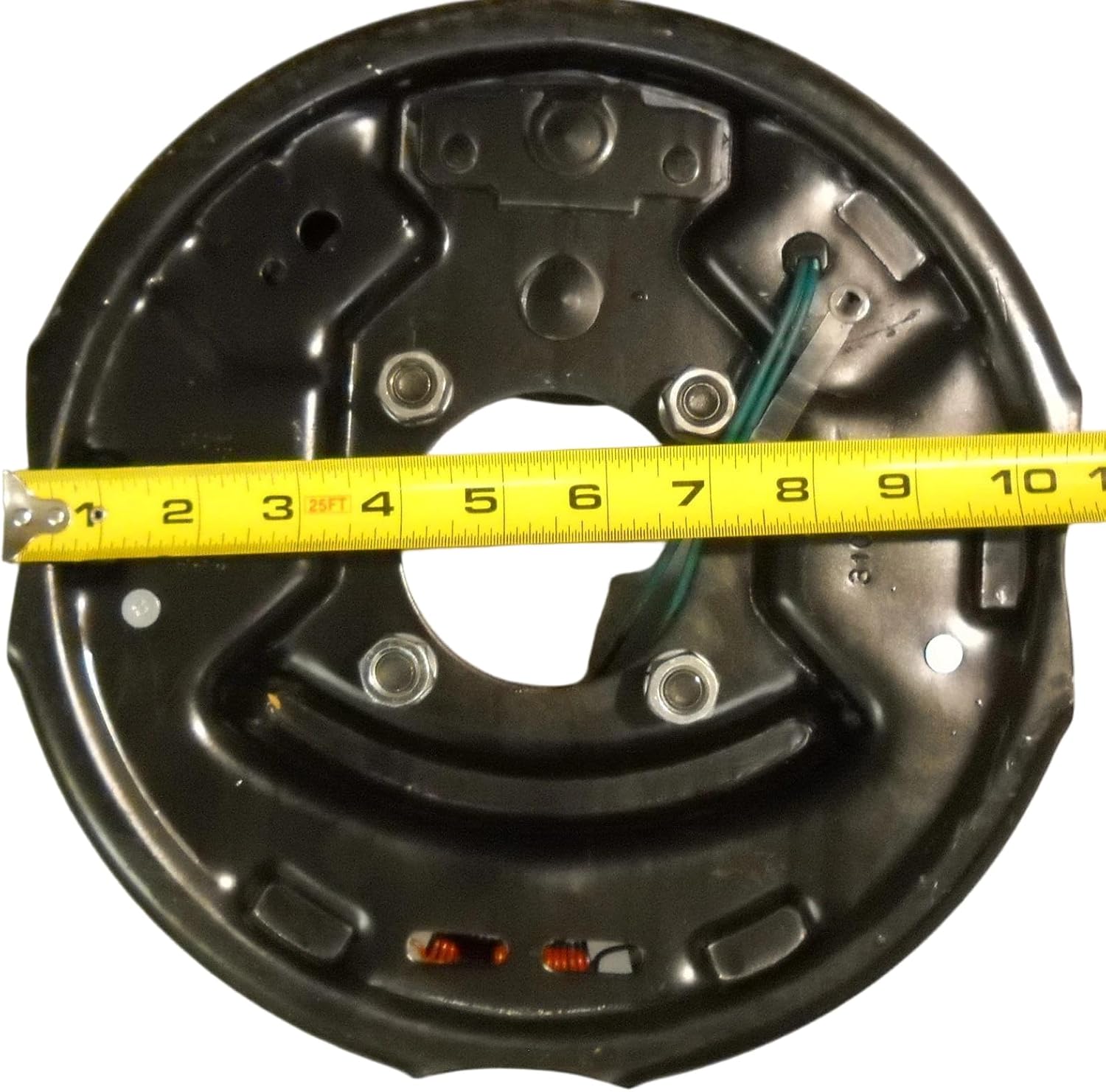 23-27 ONE Fits for Dexter 3500# Trailer Axle Right 10"x2.2" Electric Backing Plate Complete - Trailer Electric Backing Plate Replacement