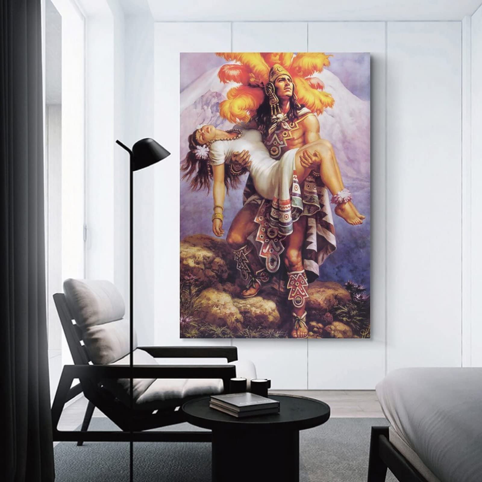 Amazon.com: LZAIX Aztec Warrior and Princess Canvas Wall Art