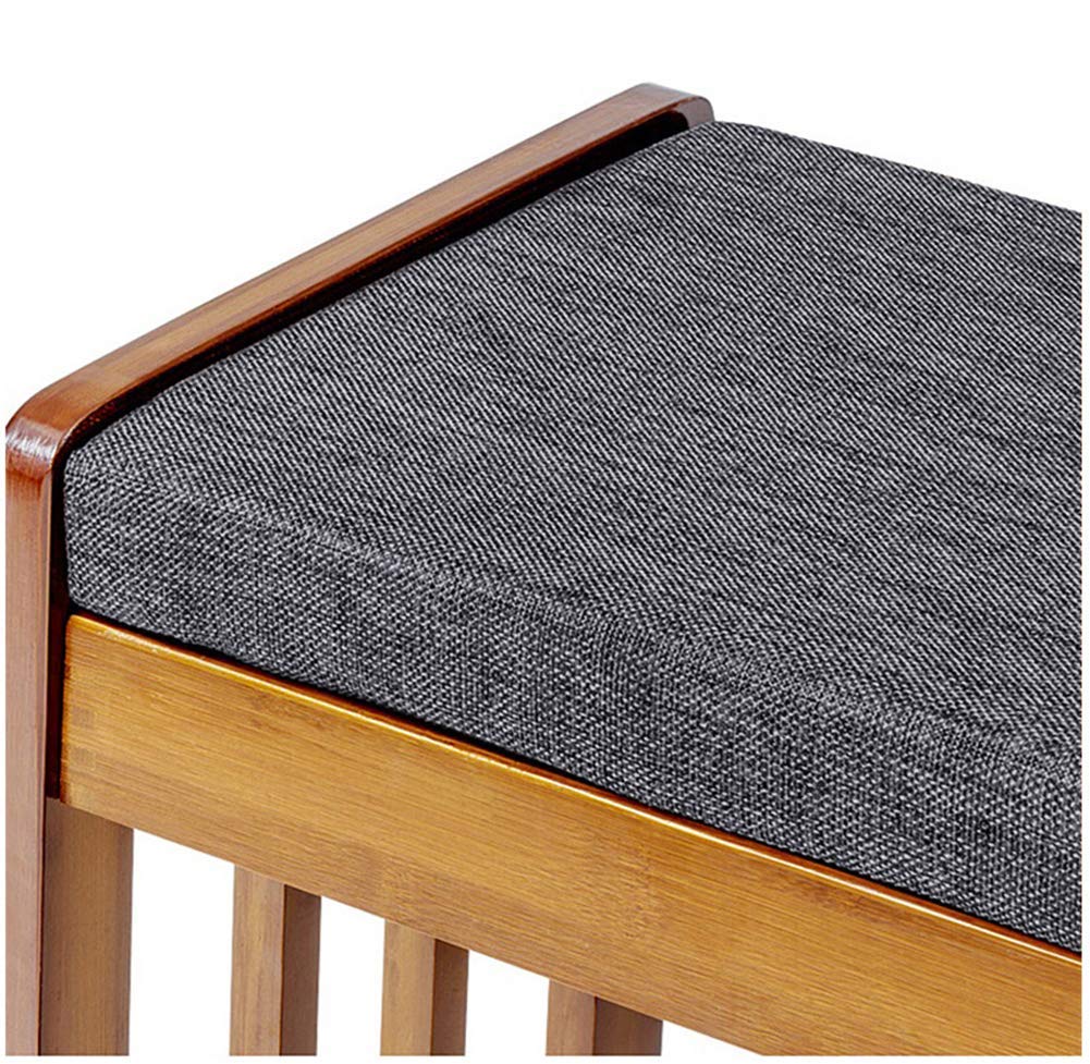Grube, zdejmowane poduszki na ławkę ogrodową, 3 cm, ciemnoszare, na zewnątrz, na patio, do jadalni, odporne na warunki atmosferyczne, 180 x 35 cm, komfort siedzenia