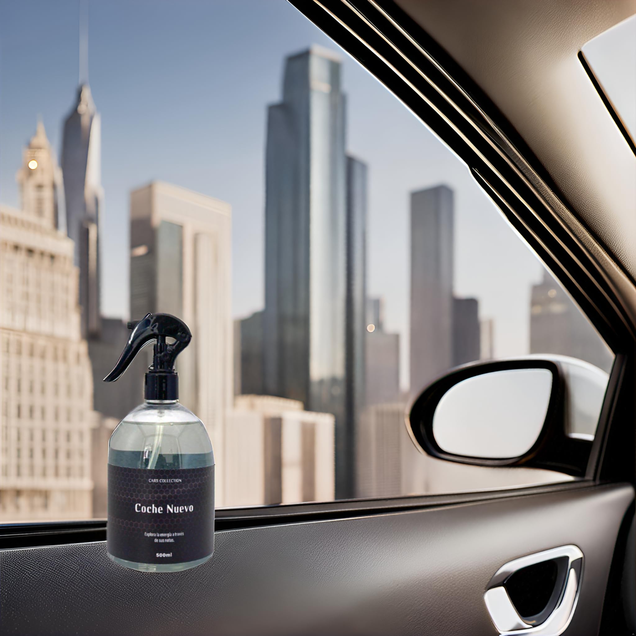 AutoFullCar - Ambientador Premium Línea CARS COLLECTION Para Coche, 500 ml. Fragancia De Lujo, Duración Prolongada - Ambientador Para Automoción, Hogar, Dormitorio, Oficina etc... (COCHE NUEVO)