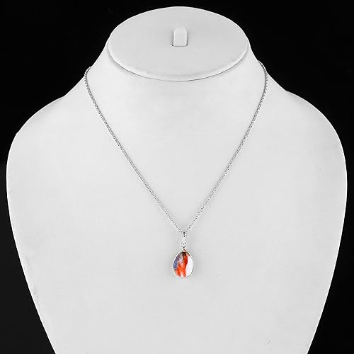 Miniatura 4 de Solid 925 Sterling Silver Necklace - Natural Copper Turquoise Gemstone Bezel Pendant - Designer Boho - Handmade - Elegant Jewelry - Minimalist -