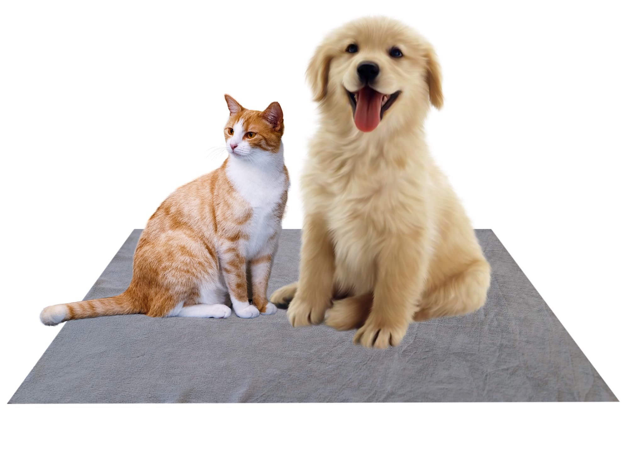 The Pets Company Waterproof Resuable Pee Pads for Puppies & Dogs | Washable, Leakproof, Quick-Dry, Non Slip Toilet Training Dry Sheet for All Pets | Small - 70 cm x 50 cm, Grey