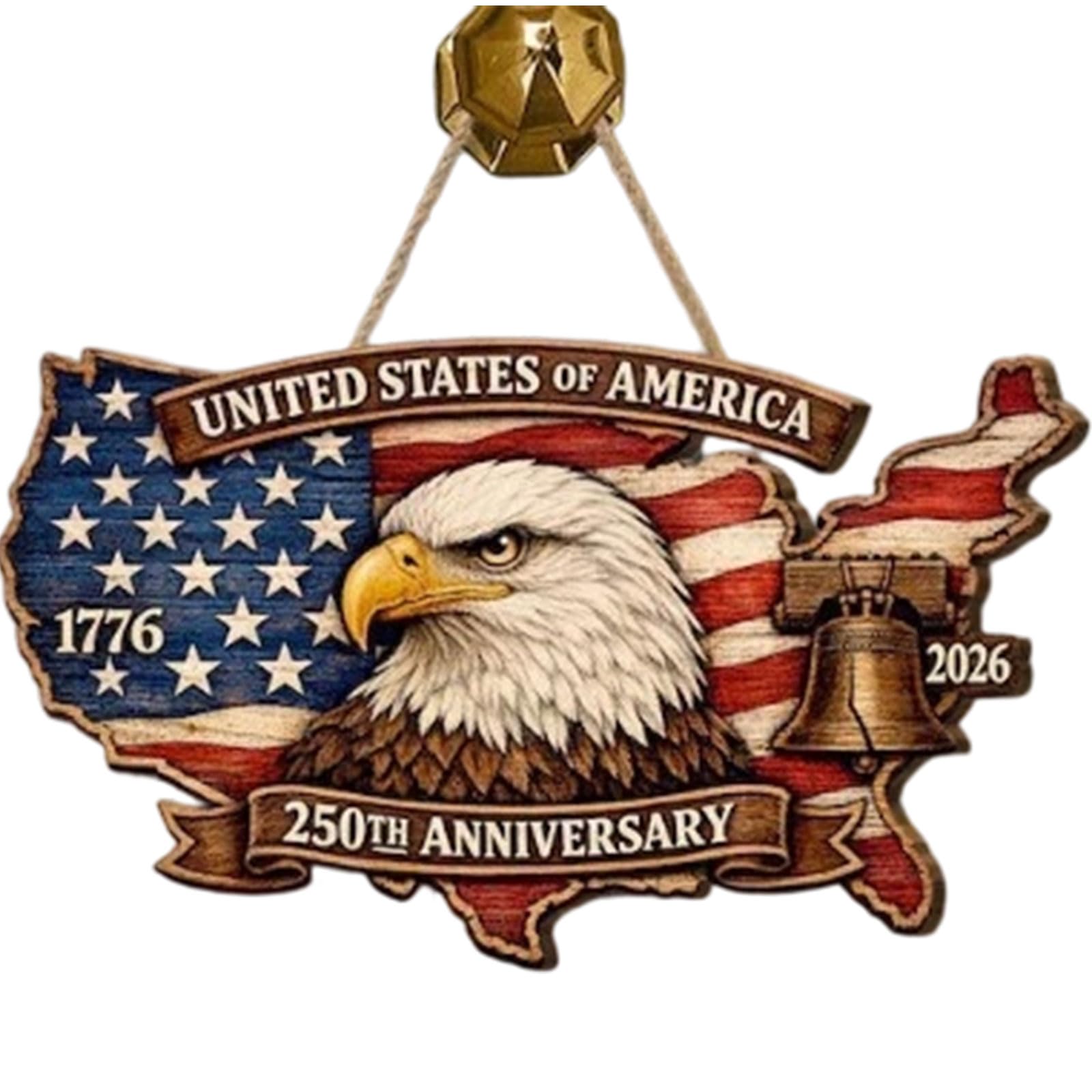 Patriotic Door and Wall Decor for Home Display, Independence Day 250th Anniversary Porch and Entryway Accent Home Patriotic Door Decor July Fourth Decoration Anniversary Accent Front Wall Porch Red