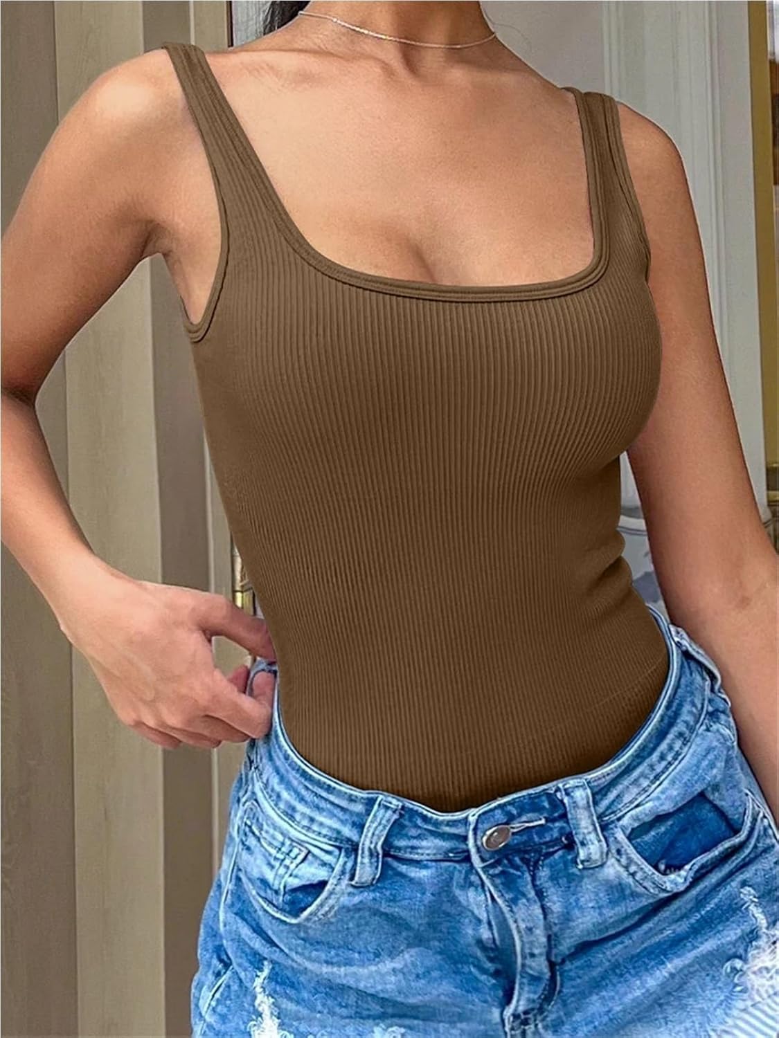 Women's Bodysuit 、Seamless Sleeveless Suspender Bodysuit Hot Summer Beach Swimming One-Piece