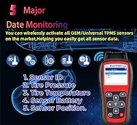 Vista 6 de Autel TS508WF Programador de Sensor de Neumáticos Autel Herramienta TPMS Actualización Gratuita Reaprendizaje/Reinicio de TPMS Leer/Borrar DTCs