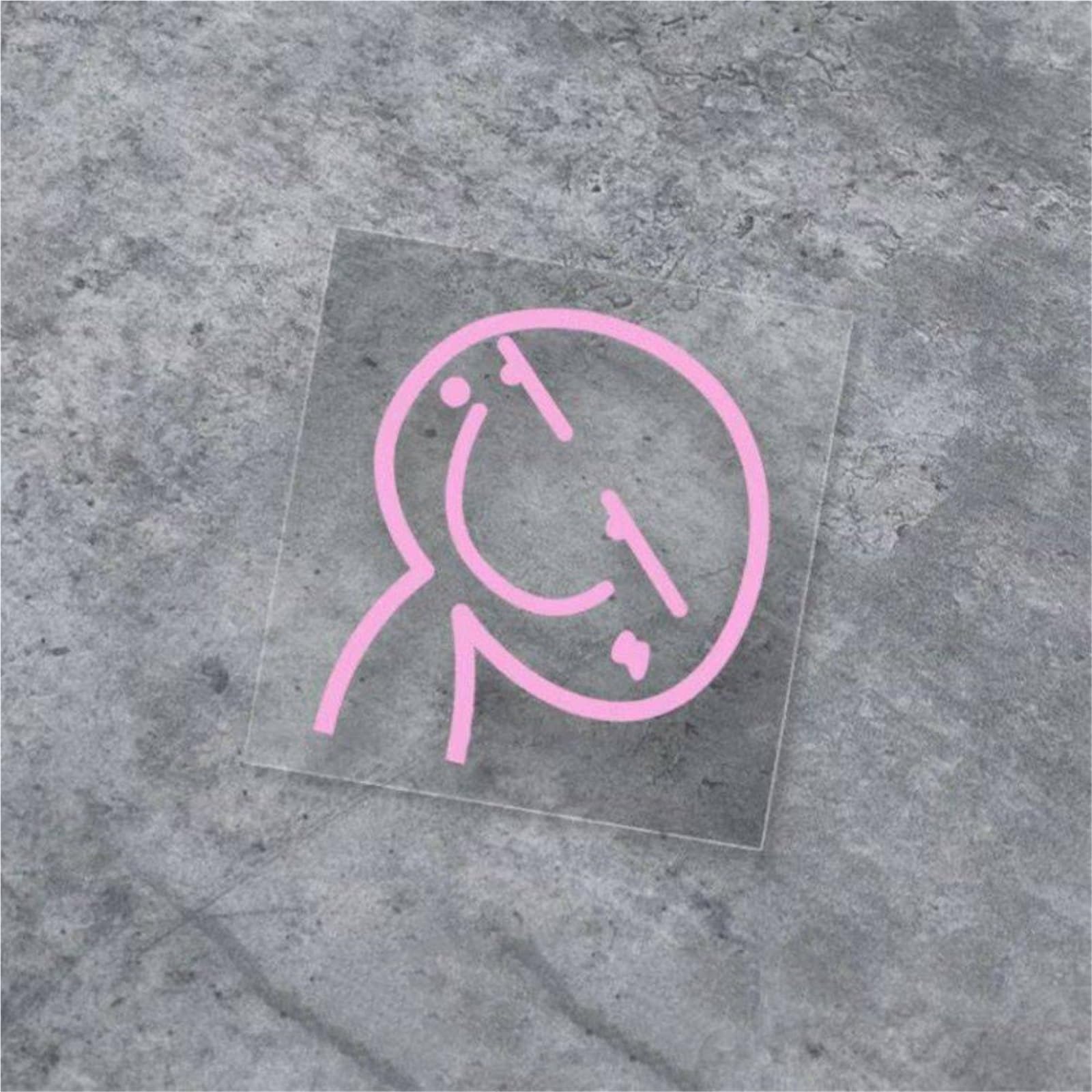 FGLFPXI Funny Wink Smiley Face Sticker Waterproof Creative Car Decal Multiple Colors Available