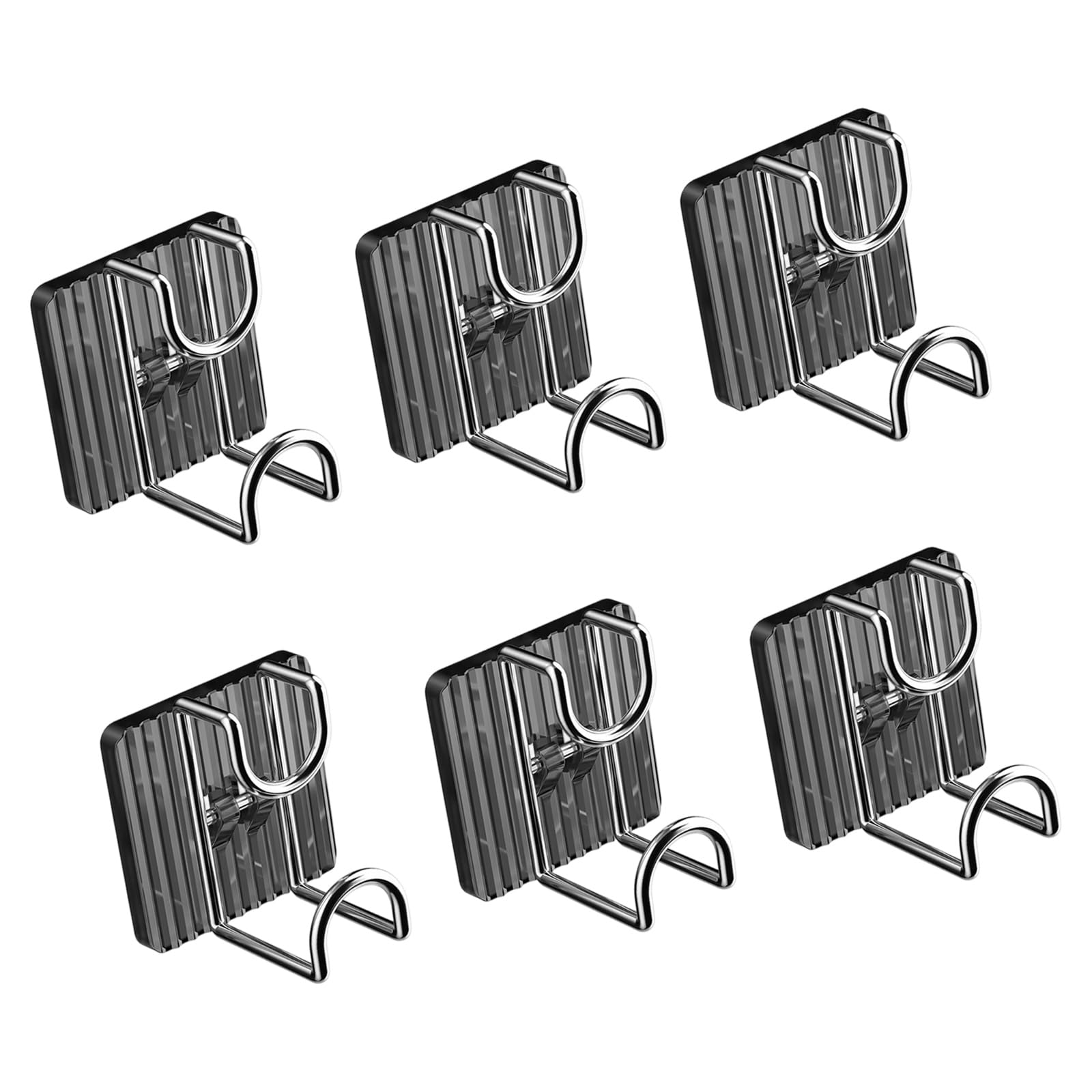 Woedpez Gray Drill-Free Adhesive Wall Hooks For Hanging, Heavy Duty Sticky Hooks Bathroom Shower Organizers Damage Release Wall Hook