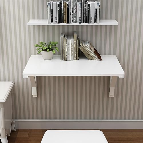 Miniatura 6 de Mesa plegable montada en la pared para lavandería, escritorio plegable montado en la pared para ahorrar pequeños espacios, escritorio flotante para