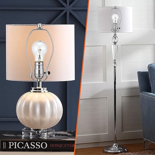 Miniatura 21 de Arpa de lámpara de latón de 8 pulgadas, 2 juegos, soporte de sombra desmontable para lámparas de mesa y pie, soporte resistente con sillín y remate