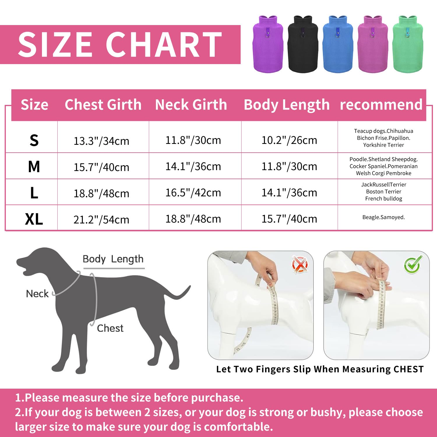 Maglioncino Cane Cappotto Cane Taglia Media, Invernale Cappottino Cane Gilet in Pile Caldo Maglione Cane Taglia Media, Vestito Felpa Cane per Cani di Taglia Piccola e Media(Rosa,L)