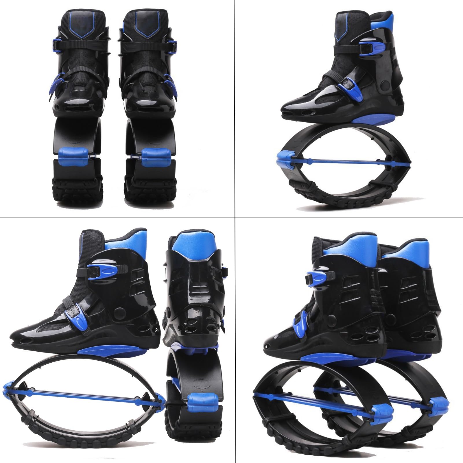 Stivali Rimbalzanti Scarpe da Salto Rimbalzanti Scarpe da Salto A Canguro Scarpe da Luna per Adulti Giovani per Esercizi Indoor All'aperto Scarpe Rimbalzanti con Borsa da Viaggio(Blue,M)
