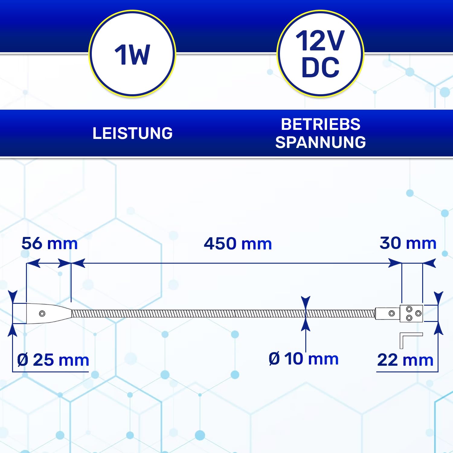 MONTERAL 2x LED Schwanenhals Lampe 1W 12V 3000K 90Lm